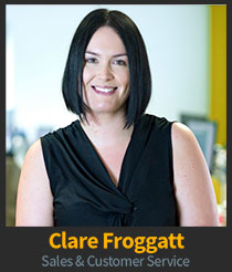 Clare Froggatt, Sales & Customer Service